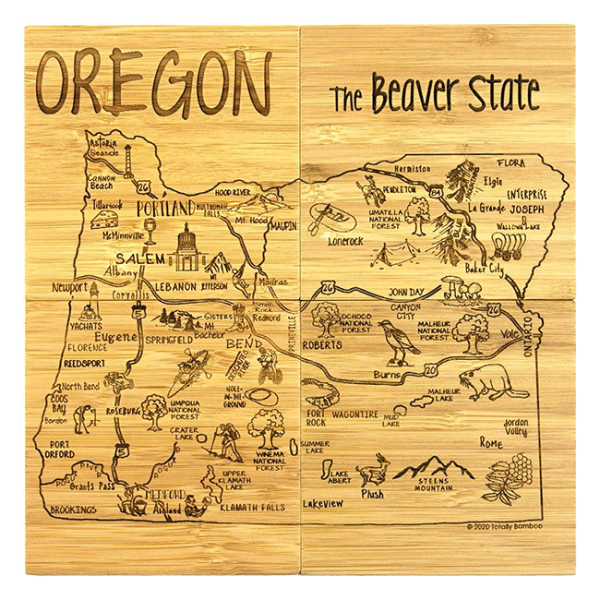 Totally Bamboo Oregon Puzzle Coaster Set of 4 - Image 3