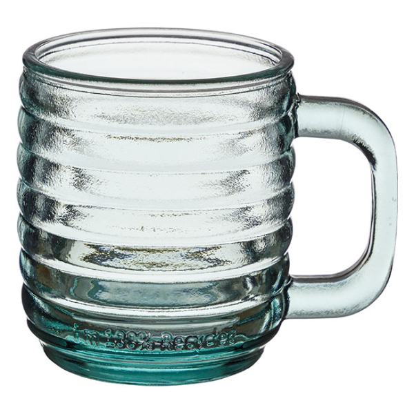 Recycled Glass Ribbed Mug