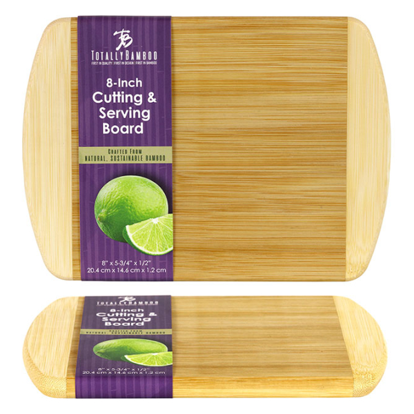 Totally Bamboo 8" Two-Tone Bar Prep Cutting Board - Image 3
