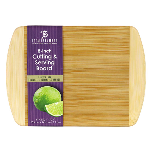 Totally Bamboo 8" Two-Tone Bar Prep Cutting Board