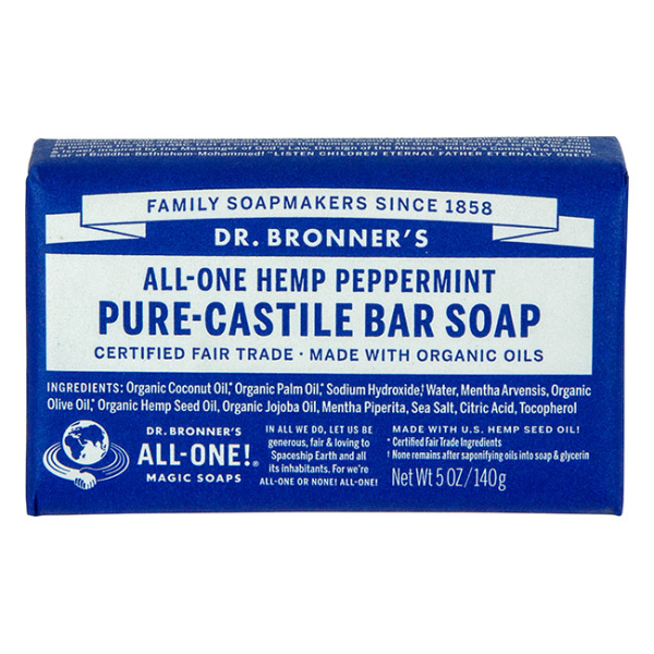 Dr. Bronner's Peppermint Castile Bar Soap