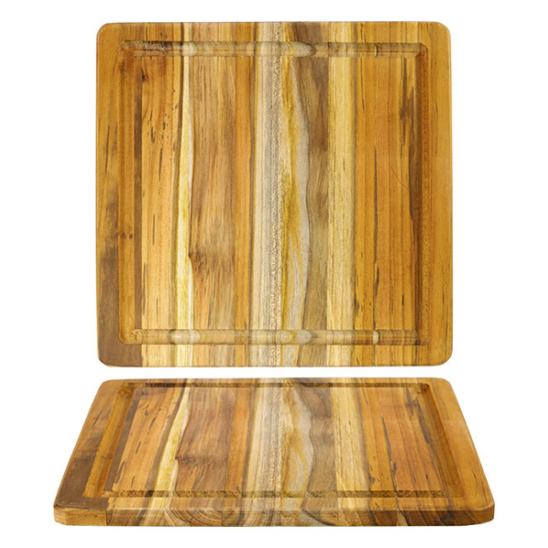 Teakhaus Square Cutting Board with Juice Canal 12"x12