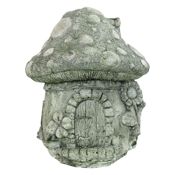 Statue Concrete Mushroom Gnome Cottage - Image 2