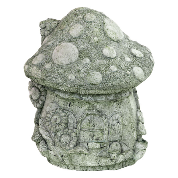 Statue Concrete Mushroom Gnome Cottage - Image 3