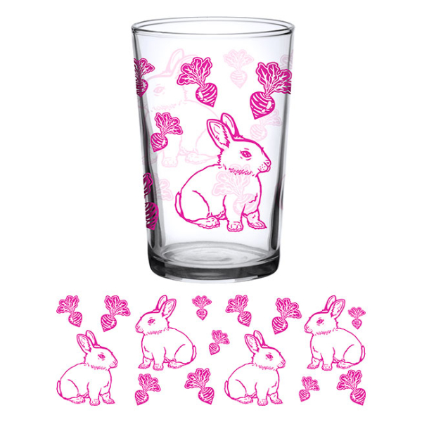 Vintage Juice Glass Bunny 7 oz - Image 2
