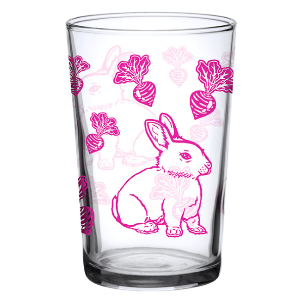 Vintage Juice Glass Bunny 7 oz