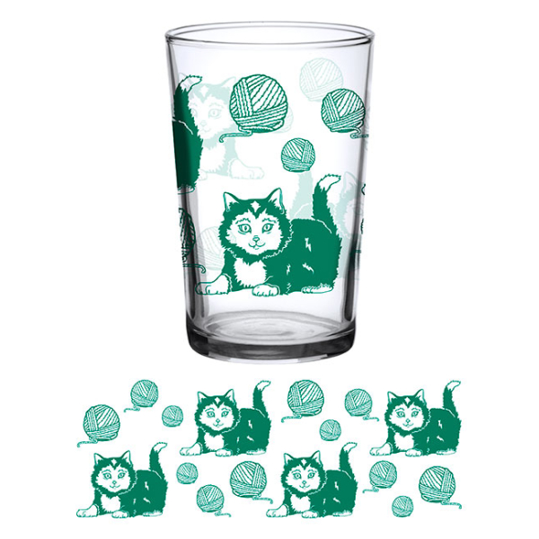 Vintage Juice Glass Kitty 7 oz - Image 2