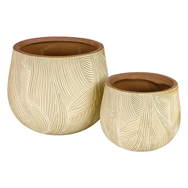 Indoor Pot Combed Glaze