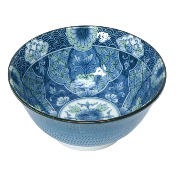 Bowl Blue Mum Flower 6"
