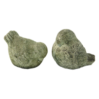 Statue Concrete Chickadee Pair Statue Concrete Chickadee Pair