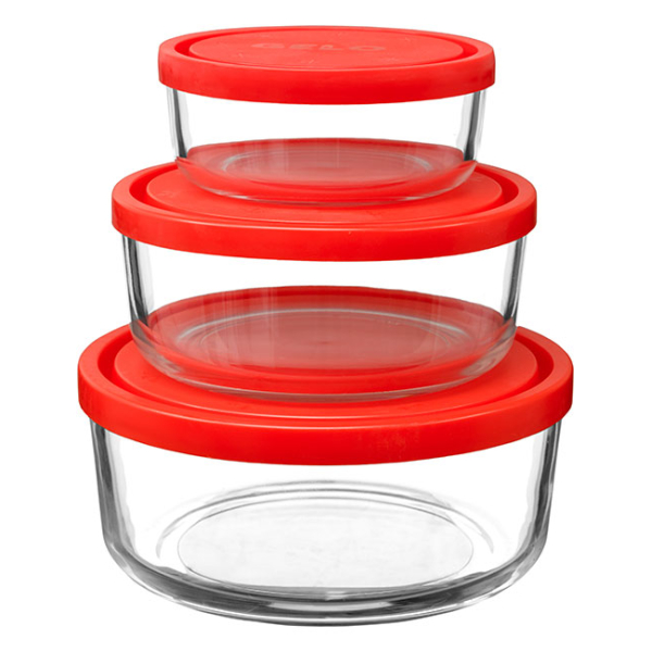 Frigoverre Glass Storage Bowls Set of 3