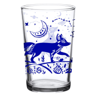 Juice Glass Vintage Desert Fox 7 oz