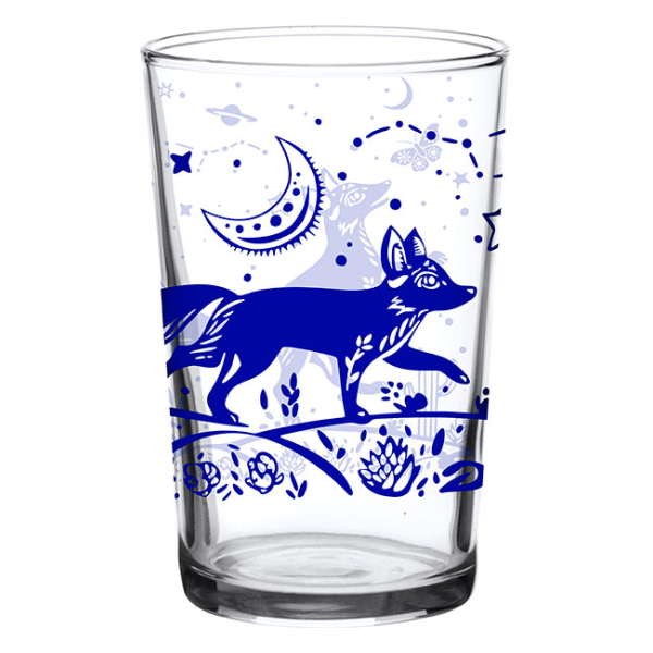 Juice Glass Vintage Desert Fox 7 oz