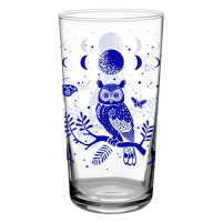 Beverage Glass Vintage Night Owl 16 oz