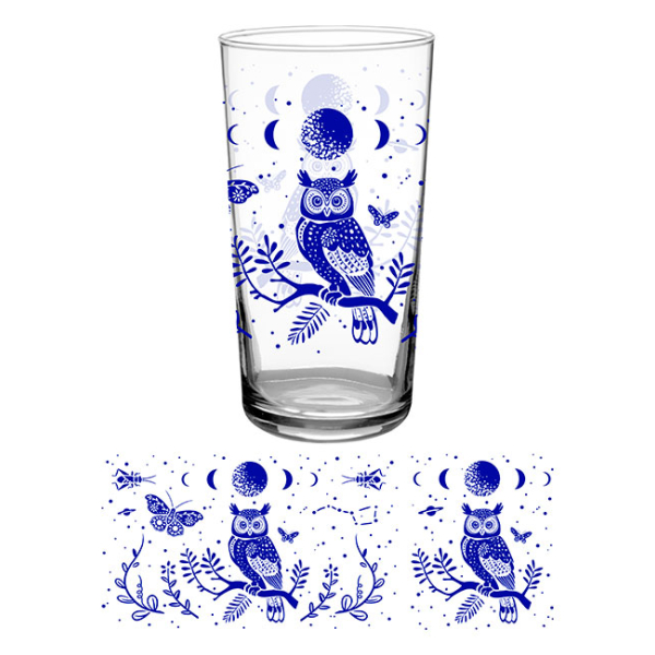 Beverage Glass Vintage Night Owl 16 oz - Image 3