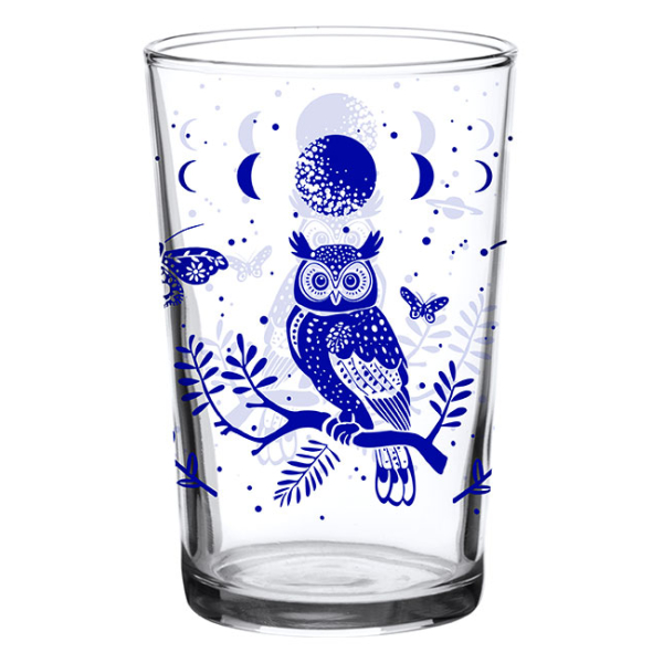 Juice Glass Vintage Night Owl 7 OZ
