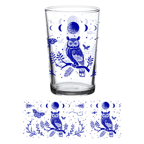 Juice Glass Vintage Night Owl 7 OZ - Image 3
